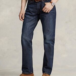 Polo Ralph Lauren SIZE 52Bx34 Hampton Relaxed Straight Jean NWT in packaging
